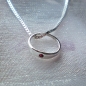 Preview: Taufring Silber mit Rubin