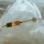 Preview: Taufschmuck Junge und Mädchen Taufarmband Gold mit Taufuhr