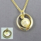 Preview: gravierter Taufring Gold mit Schutzengel