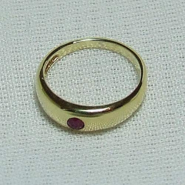 Taufring 333-Gold mit Rubin