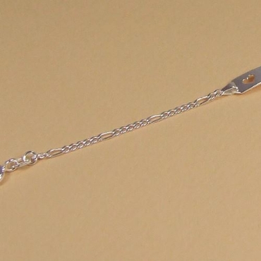 Taufarmband Silber mit Gravur Taufkette mit Gravur und Herz-Motiv 925/-Silber