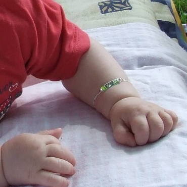 Kinderarmband Silber mit Gravur als Geschenk zur Taufe - Taufkette Junge und Mädchen