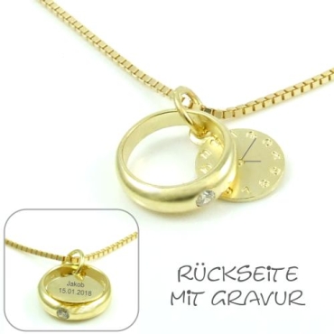 Taufring Gold Taufuhr Gravur