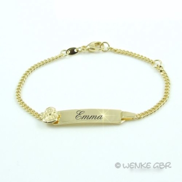 Taufarmband 750 Gold mit Schutzengel