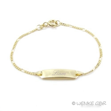 Taufarmband Gold mit Gravur