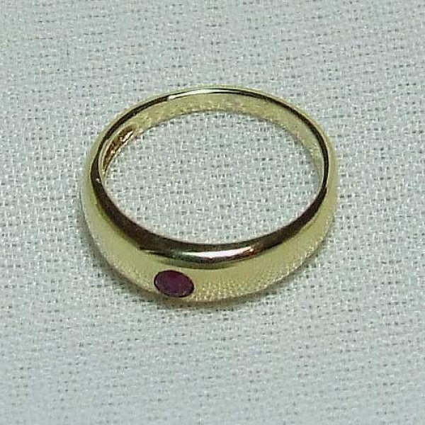 Taufring 333-Gold mit Rubin