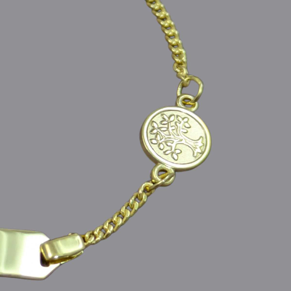 Kinderarmband Gold mit Lebensbaum