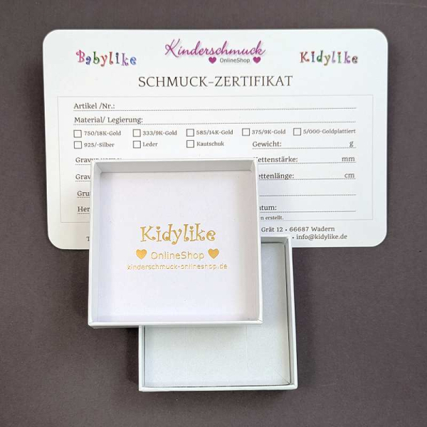 Geschenkbox für Anhänger Schutzengel Gold