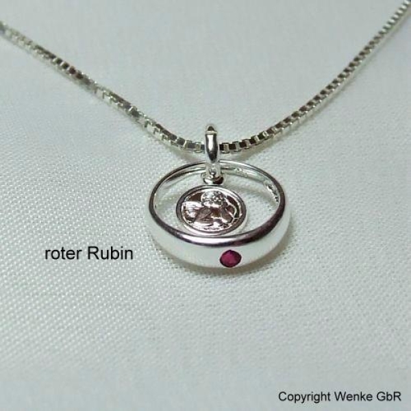 Taufring mit Rubin