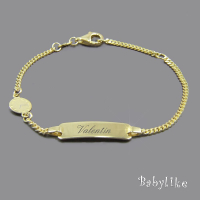 Taufschmuck Junge und Mädchen Taufarmband Gold mit Taufuhr