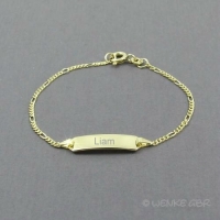 Namensarmband Taufarmband Gold mit Gravur